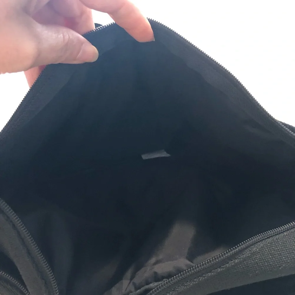 Lesportsac black nylon crossbody shoulder handbag purse - Picture 4 of 8